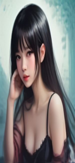 色图 App 首页瀑布流展示界面，暖色调缩略图错落排列，搭配米色背景与绿色点缀